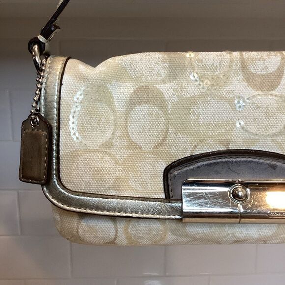 Coach  Kristen Envelope Flap Sequined Signature Logo Mini Bag - Picture 2 of 15